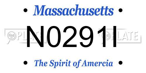N0291I Massachusetts License Plate