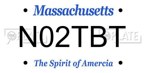 N02TBT Massachusetts License Plate