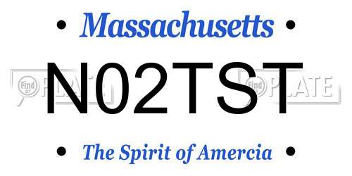 N02TST Massachusetts License Plate