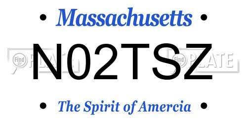 N02TSZ Massachusetts License Plate