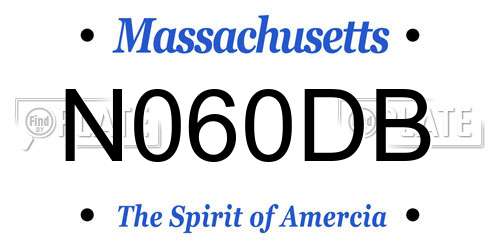 N060DB Massachusetts License Plate