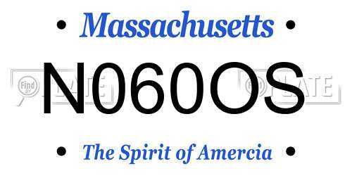 N060OS Massachusetts License Plate