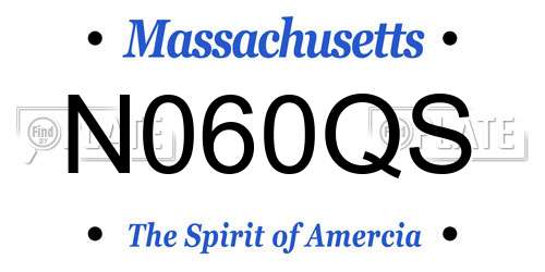 N060QS Massachusetts License Plate