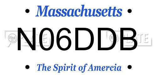 N06DDB Massachusetts License Plate