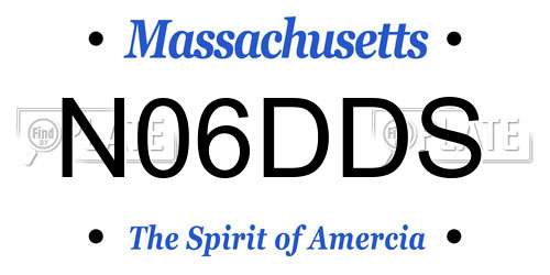 N06DDS Massachusetts License Plate