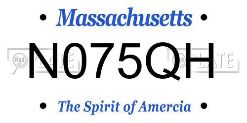 N075QH Massachusetts License Plate