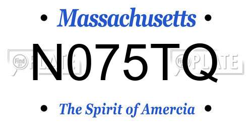 N075TQ Massachusetts License Plate
