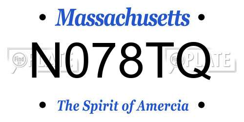 N078TQ Massachusetts License Plate