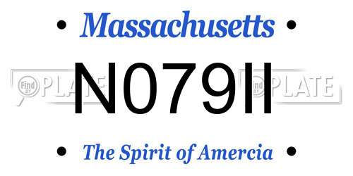 N079II Massachusetts License Plate