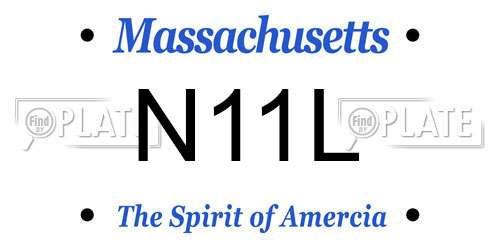 N11L Massachusetts License Plate