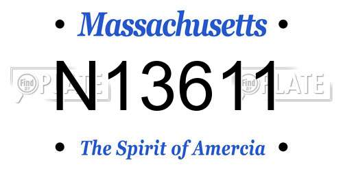 N13611 Massachusetts License Plate