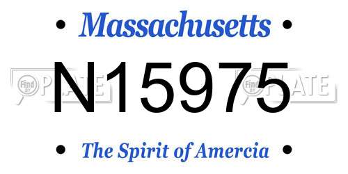 N15975 Massachusetts License Plate