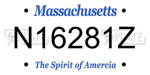 N16281Z Massachusetts License Plate