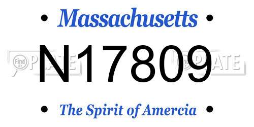 N17809 Massachusetts License Plate