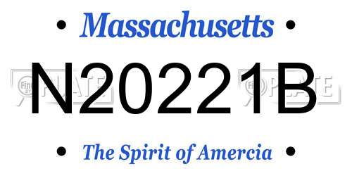 N20221B Massachusetts License Plate