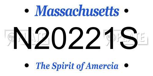 N20221S Massachusetts License Plate