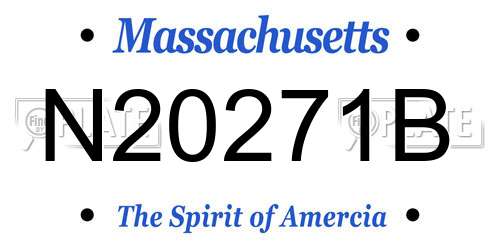 N20271B Massachusetts License Plate