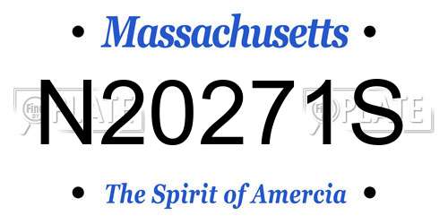 N20271S Massachusetts License Plate