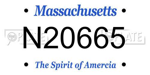 N20665 Massachusetts License Plate