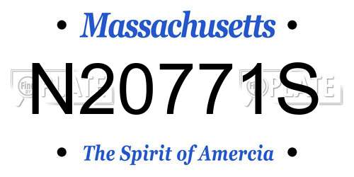 N20771S Massachusetts License Plate