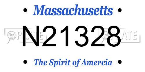 N21328 Massachusetts License Plate
