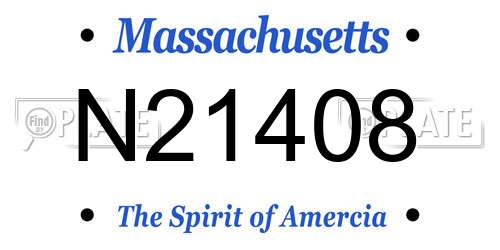 N21408 Massachusetts License Plate