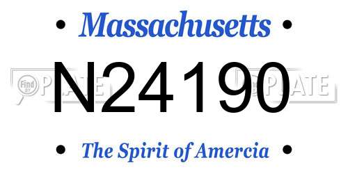 N24190 Massachusetts License Plate