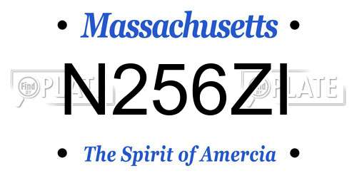 N256ZI Massachusetts License Plate