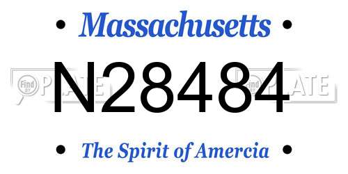 N28484 Massachusetts License Plate