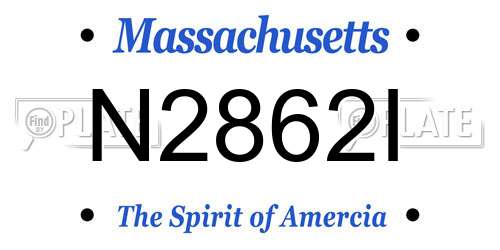 N2862I Massachusetts License Plate