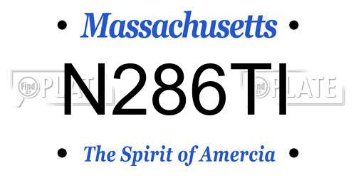 N286TI Massachusetts License Plate
