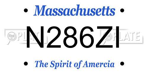 N286ZI Massachusetts License Plate
