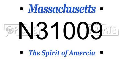 N31009 Massachusetts License Plate