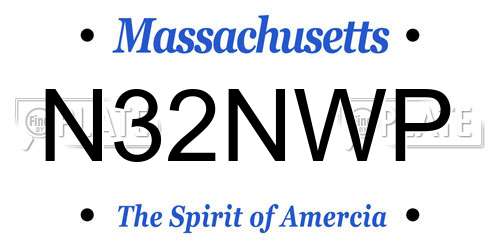 N32NWP Massachusetts License Plate