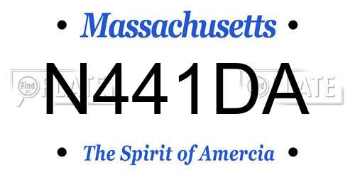 N441DA Massachusetts License Plate