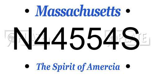 N44554S Massachusetts License Plate