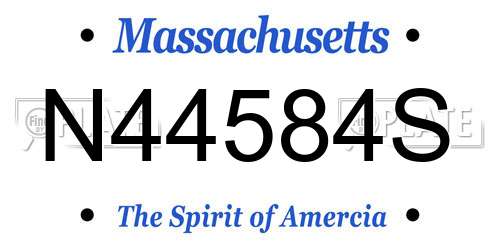 N44584S Massachusetts License Plate