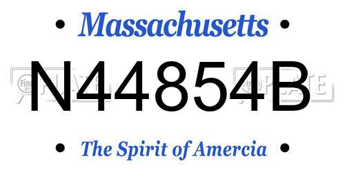 N44854B Massachusetts License Plate