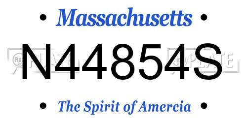 N44854S Massachusetts License Plate