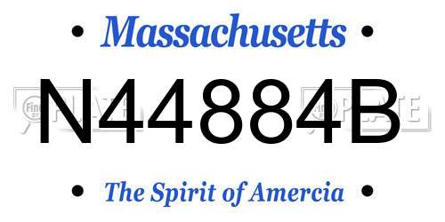 N44884B Massachusetts License Plate