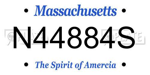 N44884S Massachusetts License Plate