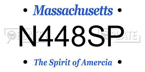 N448SP Massachusetts License Plate