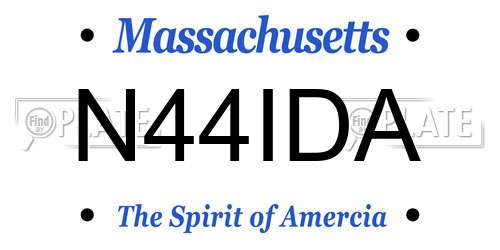 N44IDA Massachusetts License Plate