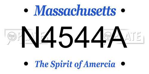 N4544A Massachusetts License Plate