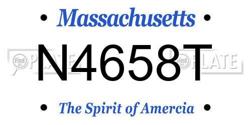 N4658T Massachusetts License Plate