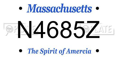N4685Z Massachusetts License Plate