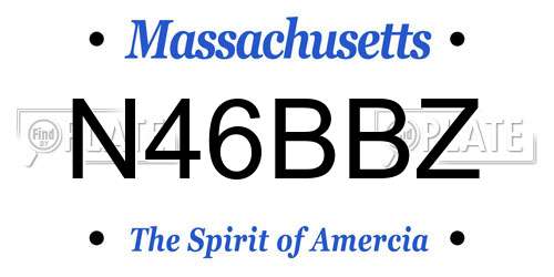 N46BBZ Massachusetts License Plate