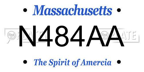 N484AA Massachusetts License Plate