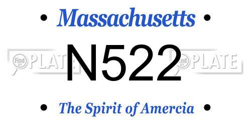 N522 Massachusetts License Plate
