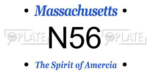 N56 Massachusetts License Plate